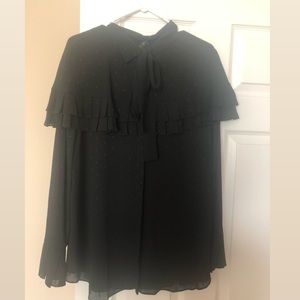 Black Ruffle Blouse